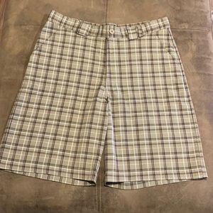 Mens Under Armour Plaid Shorts Stretch 34 34R Golf